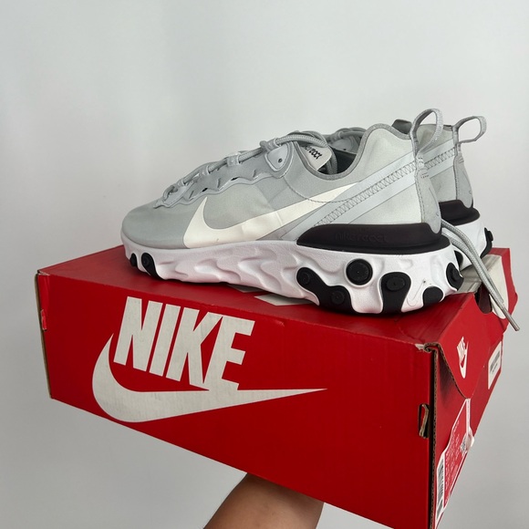 Nike React Element Pure Platinum Thunder Grey Men’s Size 11 - Picture 3 of 4